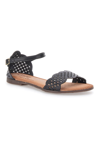 Sandali Bassi con Cinturino in Pelle cafè Cost 95523