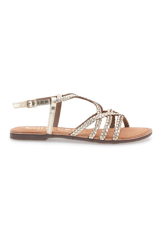 Sandali Oro Con Suola Flat Cafe' Cost 95524