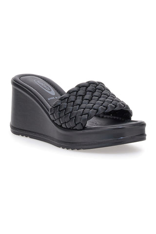 Schwarze Keilpantoffeln Plocadi 18009