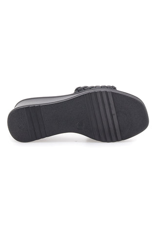 Schwarze Keilpantoffeln Plocadi 18009
