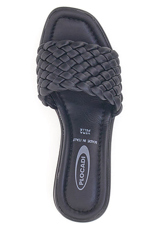 Schwarze Keilpantoffeln Plocadi 18009