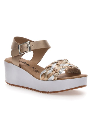 Plateausandalen Gold Café Kosten 36321