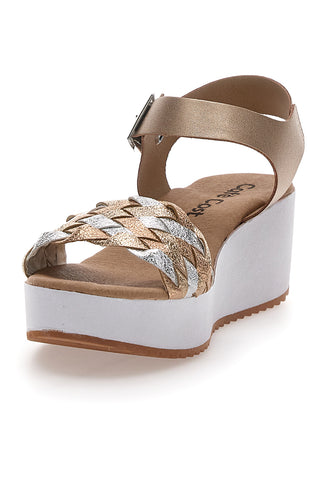 Plateausandalen Gold Café Kosten 36321