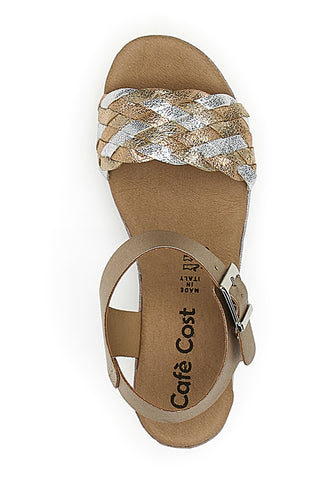 Plateausandalen Gold Café Kosten 36321