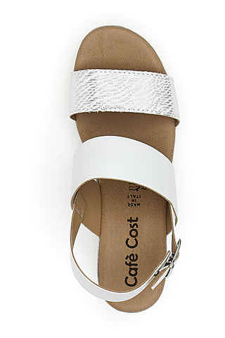 Weiße Cafè-Plateausandalen kosten 3612