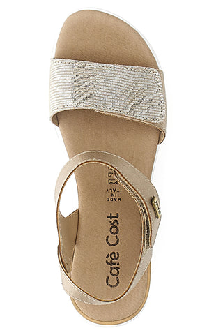 Weiße Cafè-Plateausandalen kosten 272429