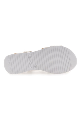 Beige Sandalen mit Gummibändern und Plateau-Café kosten 272045