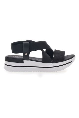 Schwarze Cafè-Plateausandalen kosten 272045