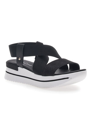Schwarze Cafè-Plateausandalen kosten 272045
