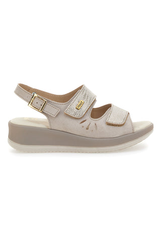 Bequeme cremefarbene Slingback-Sandalen Mio Tempo 542292