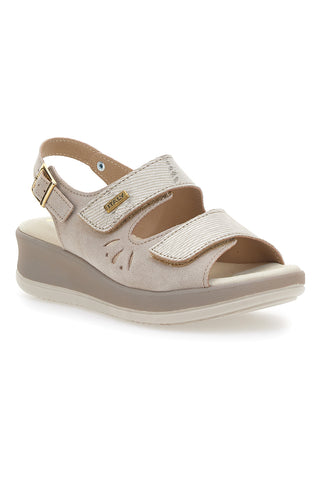 Bequeme cremefarbene Slingback-Sandalen Mio Tempo 542292
