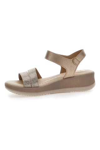 Sandalen mit Plateau Gold Mio Tempo 543139