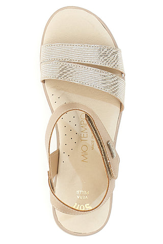 Sandali con Platform Gold Mio Tempo 543139