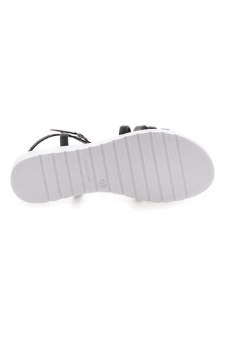 Schwarze Sandalen mit mehreren Preislisten, hergestellt in Italien, Mio Tempo 8103