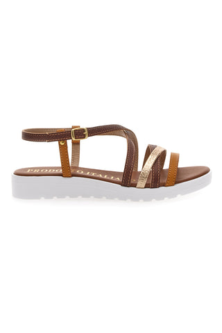 Braune Sandalen mit Riemen Mio Tempo 8103