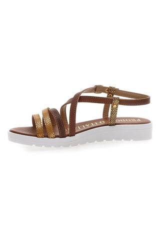 Braune Multy-Sandalen, hergestellt in Italien, Mio Tempo 8103