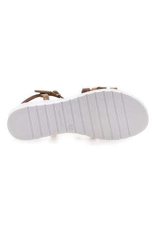 Braune Multy-Sandalen, hergestellt in Italien, Mio Tempo 8103