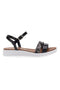 Schwarze Sandalen mit Riemen Mio Tempo 8187