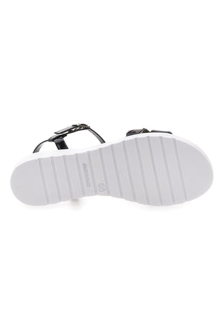 Schwarze Sandalen mit Riemen Mio Tempo 8187