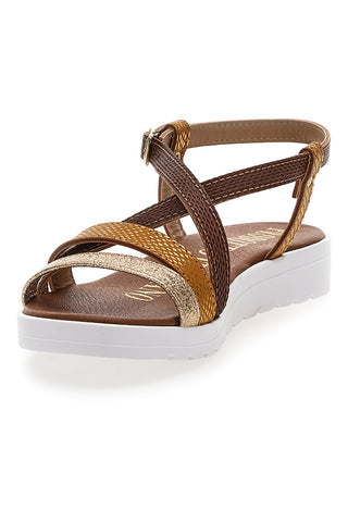 Braune Sandalen, hergestellt in Italien, Mio Tempo 8864