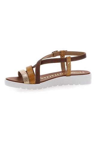 Braune Sandalen, hergestellt in Italien, Mio Tempo 8864