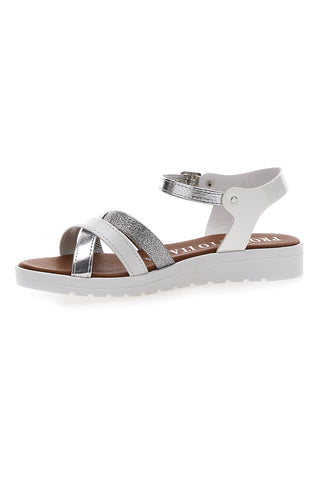 Sandali Bianchi con Cinturino Made in Italy Mio Tempo 8140