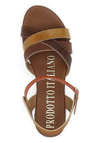 Sandalen mit Riemen, hergestellt in Italien, Mio Tempo 8140