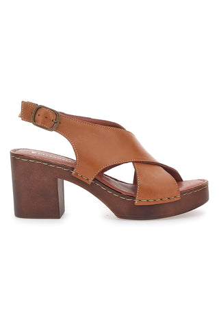 Braune Sandalen mit Pittarello-Absatz 1146204