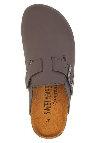 Braune Clogs mit Sweet Years-Schnalle 8384