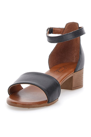 Schwarze Sandalen mit niedrigem Absatz im Pittarello-Look 243035