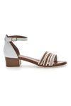 Weiß-braune Echtleder-Sandalen im Pittarello-Look 243130
