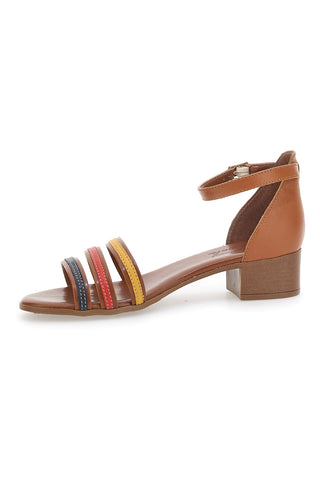Mehrfarbige Sandalen aus echtem Leder im Pittarello-Look 243130