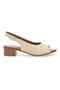 Offene Sandalen in Creme Pittarello-Optik 243065