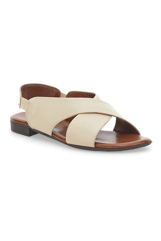 Flache Sandsandalen aus echtem Leder im Pittarello-Look 225435