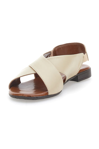 Flache Sandsandalen aus echtem Leder im Pittarello-Look 225435