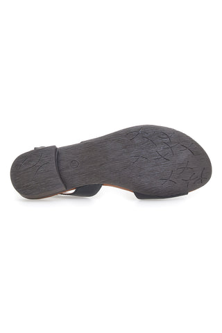 Sandali Flat Neri In Vera Pelle Pittarello Look 225110