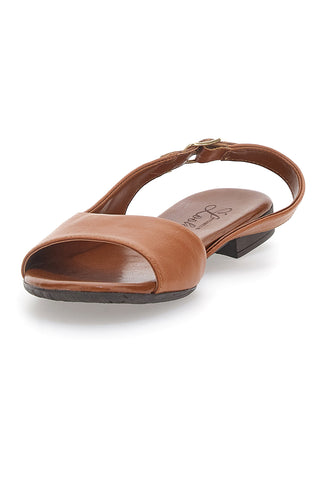 Flache Brandy-Sandalen aus echtem Leder im Pittarello-Look 225110