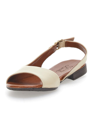 Flache Sandsandalen aus echtem Leder im Pittarello-Look 225110