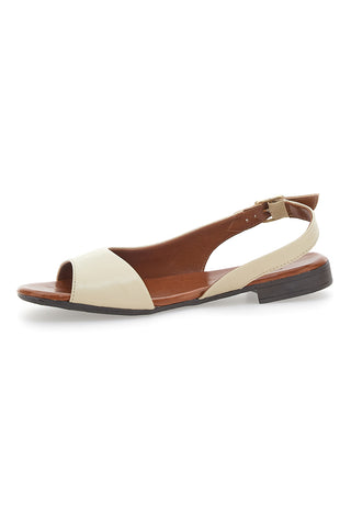 Flache Sandsandalen aus echtem Leder im Pittarello-Look 225110