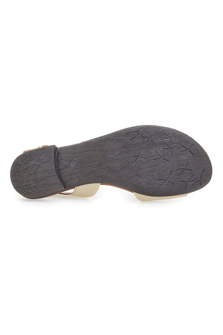 Flache Sandsandalen aus echtem Leder im Pittarello-Look 225110