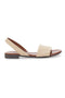 Flache sandfarbene flache Sandalen aus Leder im Pittarello-Look 225140