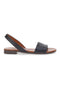 Flache schwarze Ledersandalen im Pittarello-Look 225140