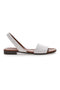 Weiße flache Sandalen mit Lederinnensohle im Pittarello-Look 225140