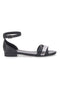 Sandali Neri Flat Con Dettagli Argentati Pittarello Look 225410