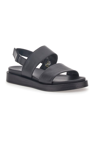 Pittarello Capsule Schwarze Echtledersandalen 28066
