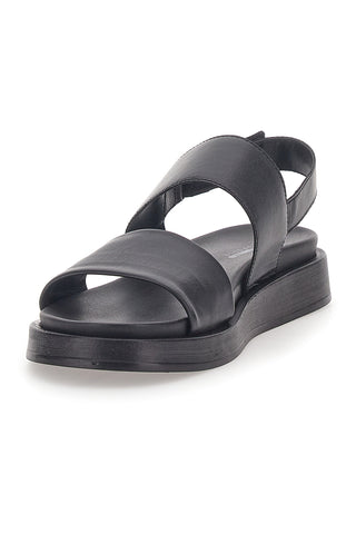 Pittarello Capsule Schwarze Echtledersandalen 28066