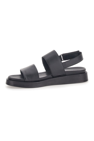Pittarello Capsule Schwarze Echtledersandalen 28066