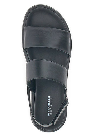 Pittarello Capsule Schwarze Echtledersandalen 28066