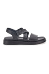 Schwarze Sandalen aus echtem Leder Pittarello Capsule 28068