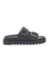 Schwarze Hausschuhe aus echtem Leder Pittarello Capsule 27154